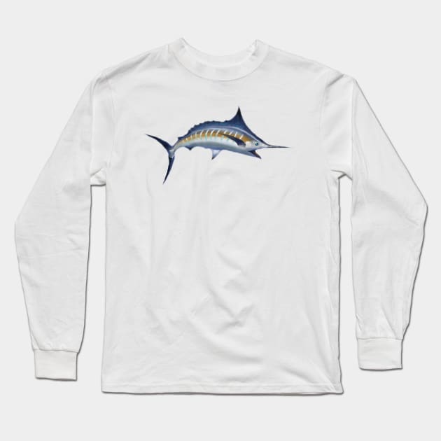 Lone Marlin Long Sleeve T-Shirt by PeggyNovak